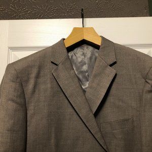 Joseph Abboud men's brown 100%wool sport coat jacket blazer   size: 46L